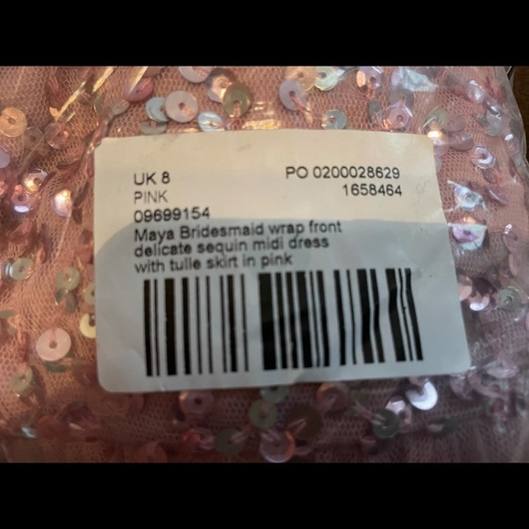 Maya Wrap Front Delicate Sequin Midi Dress - Picture 9 of 11